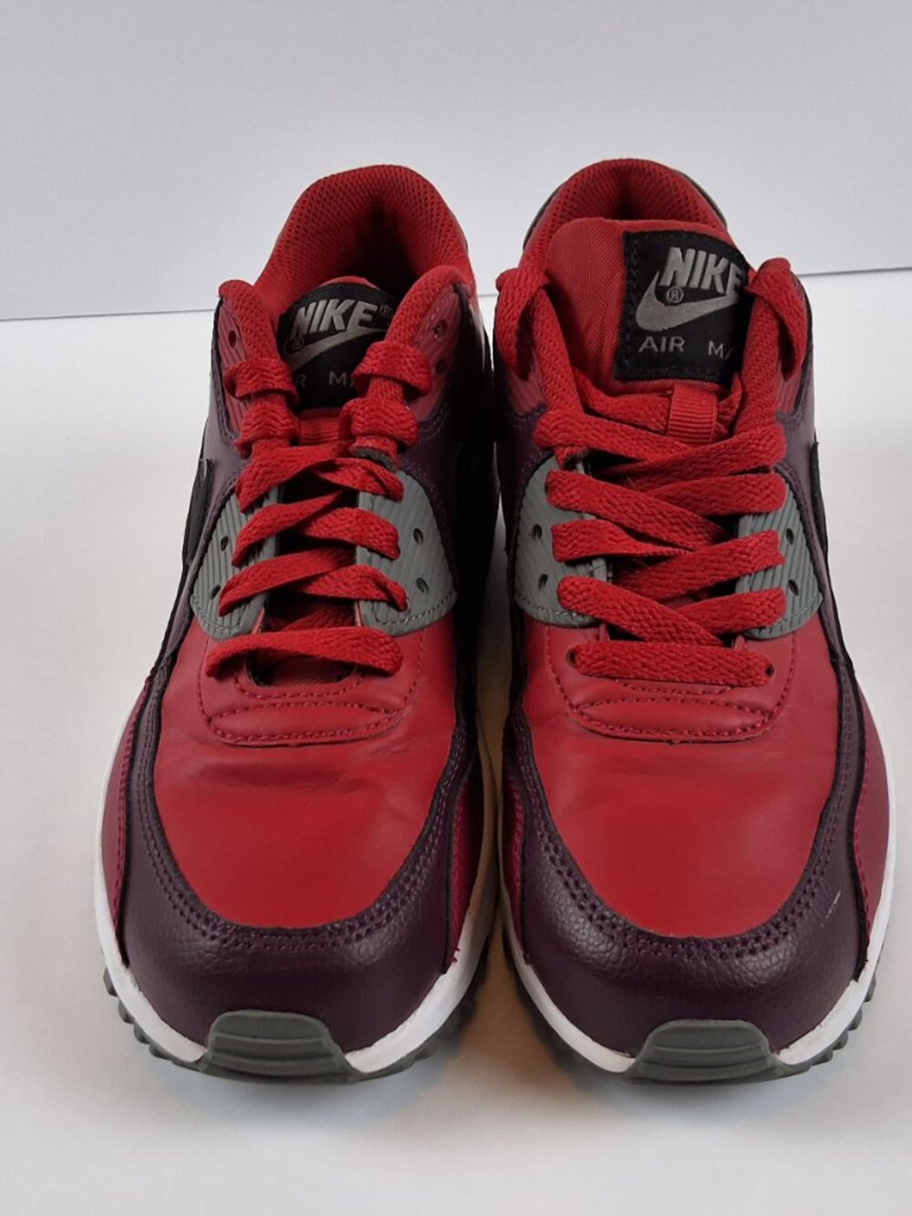 Nike Air Max 90 GS Red Gray Sneakers Youth Size 4Y EU 36 - Picture 8 of 16